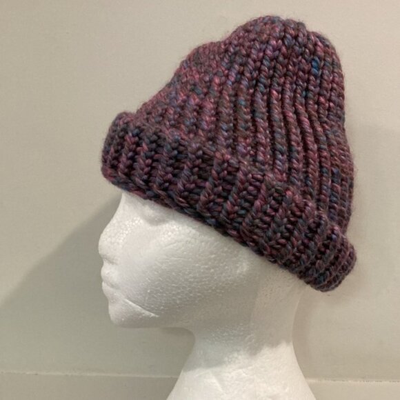 HANDMADE Purple soft loose knit cap hat beanie​​ - Picture 5 of 9